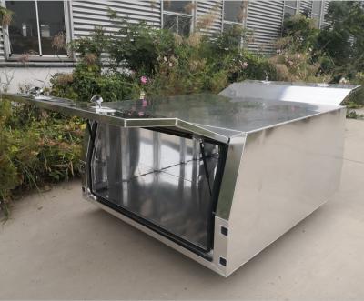 China Full-sealed pull out aluminum UTE Canopy (no rear door), alloy flat ute canopy, pick up truck canopy for sale