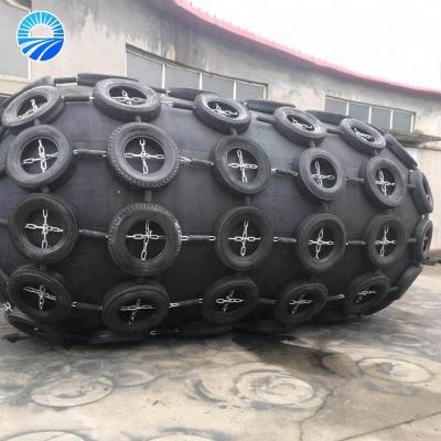 China Pneumatic Rubber Used Yokohama Fenders With Tyre-Chain Net Yokohama Fenders for sale