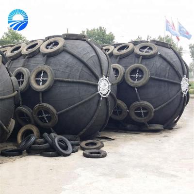 China Pneumatic Inflatable Rubber Boat Dock Fenders with Tyre and Hot Dip Galvanized Chain Net for sale