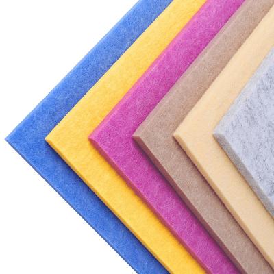 China Sound Absorption Polyester Fiber Acoustic Panel Wall Panel Highly Effective Decorative Acoustic Panels 1220*2420*9mm for sale