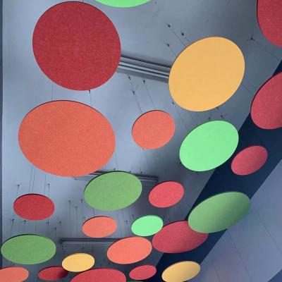 China Highly Effective Sound Absorption Polyester Acoustic Panels Felt Acoustical Ceiling Tiles Decorative Modern Design for sale