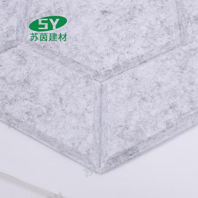 China Sound Absorption New Technology Highly Efficient Fireproof Polyester Fiber Acoustic Panel Sound Absorbing Panel for sale