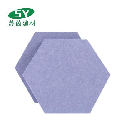 China Highly Effective High Density Polyester Fiber Hexagon Sound Absorption Acoustic Felt Sound Absorbing Acoustic Panels for sale