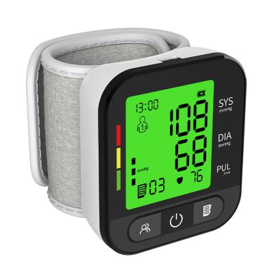 China Electronic Wrist Sphygmomanometer Tensiometro Digital Automatic Wrist Blood Pressure Machine Memories 2*99 Wrist Blood Pressure Monitor for sale