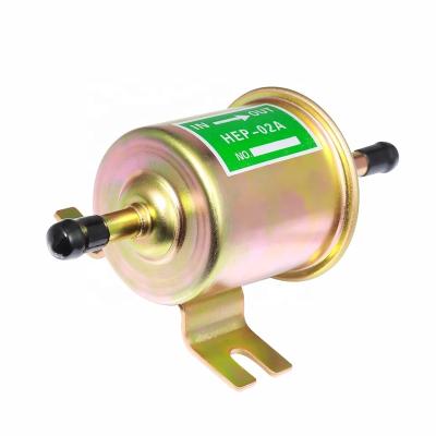 China HEP-02A 12V 24V Fuel Pump Low Pressure Universal Electric Fuel Pump For Car Carburetor Motorcycle ATV OEM Size for sale