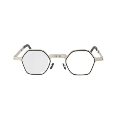 China New Fashion High End Stainless Steel Metal Spring Hinge Myopia Glasses Retro Reading Glasses for sale