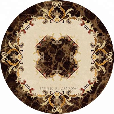 China Floor And Wall Dark Emperador Mixed Crema Marfil Flooring Pattern Marble Design for sale