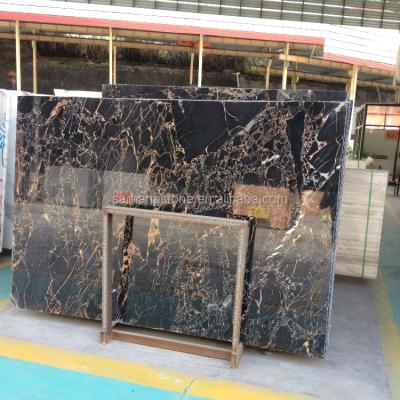 China Good Quality Black Gold Portoro Marble For Wall And Floor Cladding, Black And Gold Marble Slab And Tile for sale