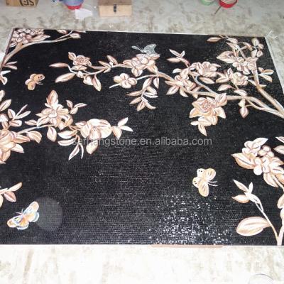 China Parquet Art Mosaic /Flower Mosaic Art/Glass Wall Art Mosaic Murals for sale