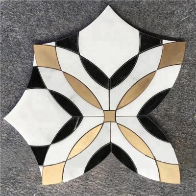 China New Design Stone Marble Mosaic Slabs Flooring for sale