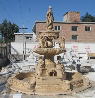 China Large modern decoration stone garden marble water fountain with figure statue for sale for sale