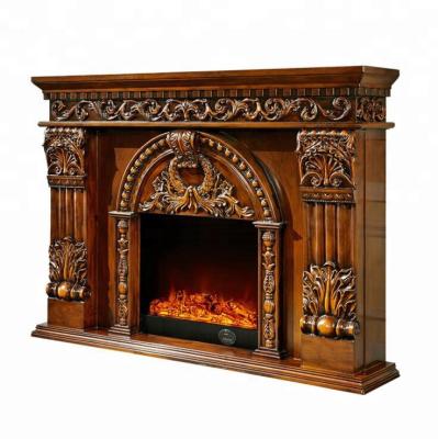 China Indoor wooden fireplace mantel for sale