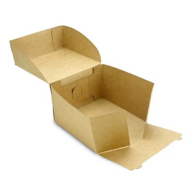 China Recycled Materials Cupcakes Chips Box Packaging Custom Clear Folding Cake Boxes Paper Boxes for sale