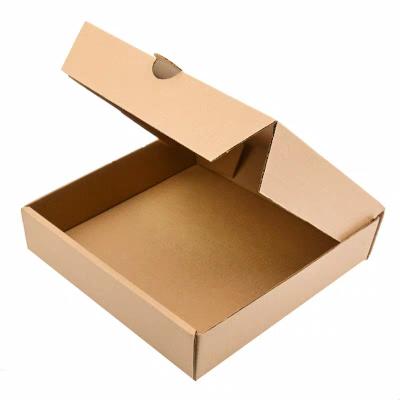 China Custom Material Design New Logo Recycled Paper Box Cardboard Corrugated Folding Pizza Food Shipping Box for sale