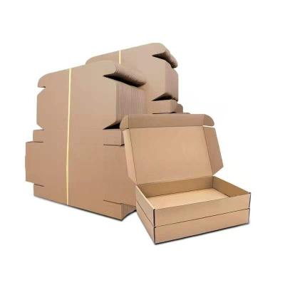 China Wholesale Printed Eco Friendly Brown Recycled Materials Custom Cardboard Kraft Paper Corrugated Packing Box for sale