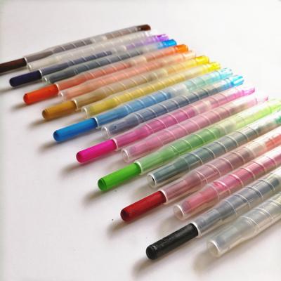 China User: over 3 years old 18 colors twistable plastic pencil for child wholesale twisted pencil set for sale