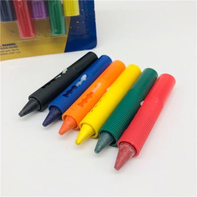 China Non Toxic 6 Colors Customized Packaging Pencil Kids Bath Crayons for sale