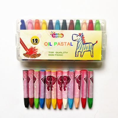 China Promotional Non-Toxic Kids Drawing Oil Crayon 24 Colors Box Pastel Crayons for sale