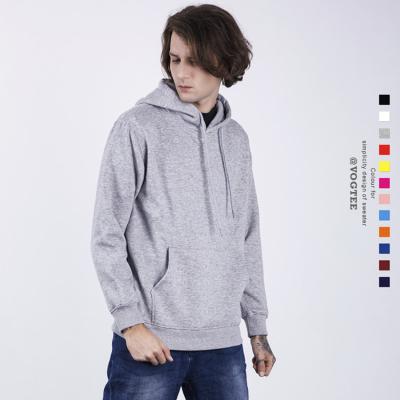 China Fashion Streetwear Hoodies 50% Cotton 50% Polyester Anti-Shrink Custom Gray Pullover Hooded Tech Fleece Sweatshirts for sale