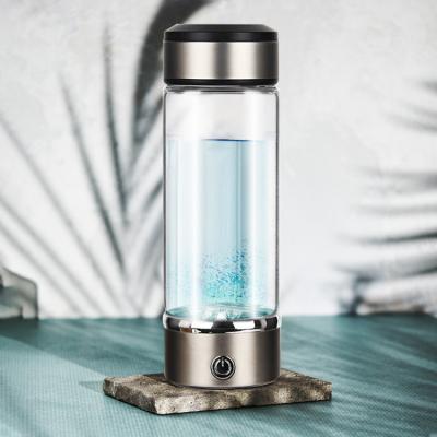 China Hot Car OEM ODM Home Use Electric Cup Rich Water Bottle Generator Glass Hydrogen Generator H2 Nano Bubbles Hydrogen Drinking Water for sale