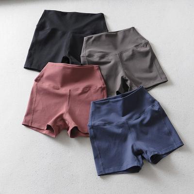 China Wholesale Anti-Wrinkle Sexy Panel Slim Fit High Waist Fitted Women Running Yoga Shorts for sale