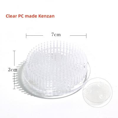 China Wholesale Eco-friendly Kenzan Ikebana plastic PC made kenzan with suckers flower arranging tools transparent floral frogs plastic pin frog for sale