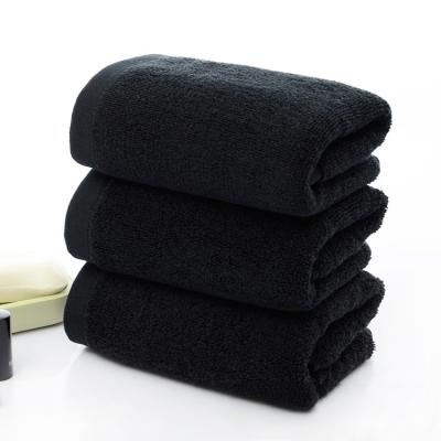 China Hypoallergenic Hotel Towels Custom Embroidered 100% Cotton Bath Towel Set Gym Yoga Towel for sale