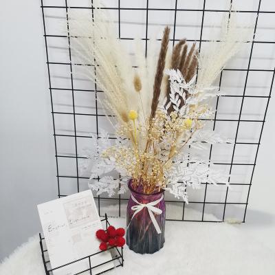 China Pampas Everlasting Popular Bouquet of Dried Flowers Mix Pampas Preserved Bouquet for sale