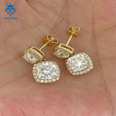 China Hiphop Wholesale price fine jewelry Men and women Charm earrings custom vvs moissanite diamond 925 silver stud earrings for sale