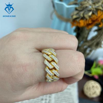 China Hiphop pass diamond tester 925 sterling silver fashion jewelry men  key ring ring  vvs moissanite hip hop ring for sale