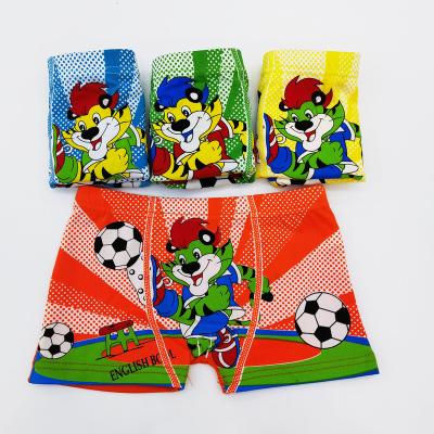 China Color Fade Proof Factory Direct Supply Boys Breathable And Comfortable Cute Cartoon Football Pattern Boy Boxer Pants for sale