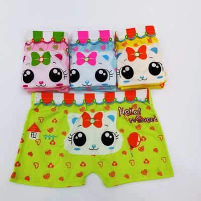 China Fade Proof Spot Color Wholesale Children's Underwear Girls Cartoon Shorts Girls Boxer Elastic Pants for sale