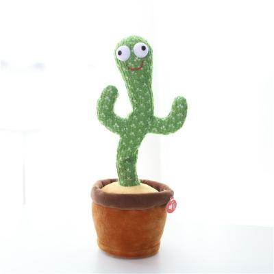 China Funny Dancing Cactus Toy 120 Songs Singing Talking Record Repeat What You Say Electric Cactus for sale