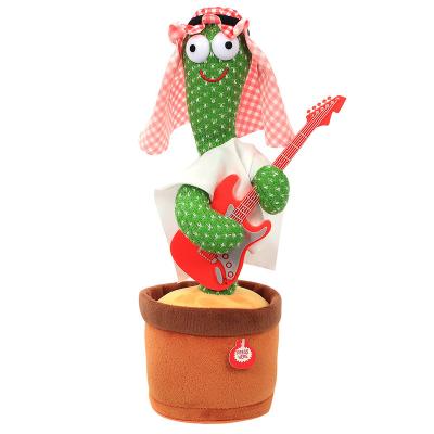 China 20222 Funny Hot Selling Amazon Plush Soft Cactus Singing Plush Toys Cactus Electric Talking Dancing Toy for sale