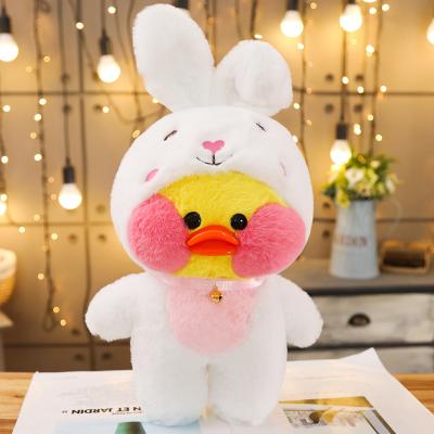 China Kawaii Funny Custom Cute Soft Animal Dolls Little Yellow Duck Plushies Stuffed Plush Toys lalafanfan 2022 Duck for sale