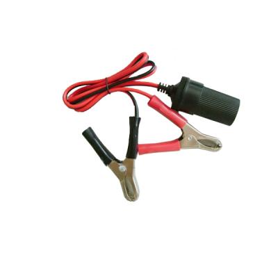 China 12V Car Copper Cigarette Lighter Plug To Clip Test Leads for sale