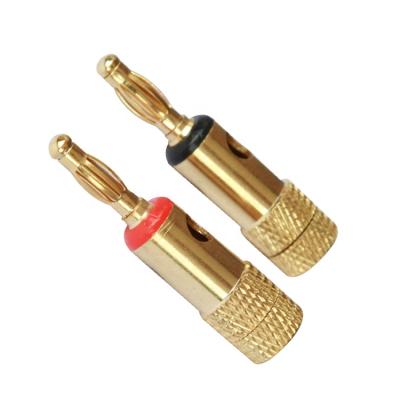 China audio & Wholesale Gold Plated Plastic Red Or Black Video Ring Banana Plug for sale