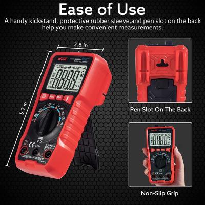 China Digital TRMS Multimeter 9999 Counts Digital T-RMS Anti-burning DC/AC V/A Frequency Search Diode Tester LCD Multimeter Auto Ammeter Multitester for sale