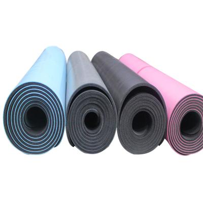 China Sport Logo Pattern Wholesale Custom Thickness 4mm 5mm Non Slip Workout Eco-friendly Natural Rubber Fitness Exercise Yoga Mat for sale