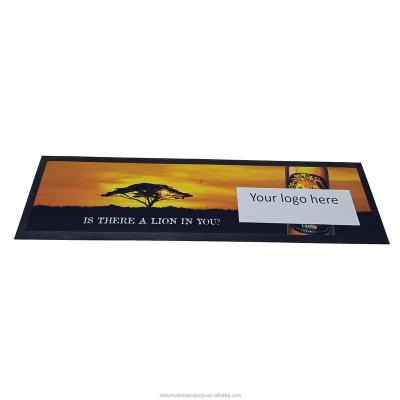 China Custom Rubber Felt Bar Accesnories Dye Sublimation Printing Logo NBR Bar Puddle Mat Bar Runner Manufacturer for sale