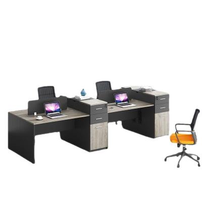 China Wholesale Modern Stain Office Furniture and Desk Combination Office Staff Table Platform Computer Table Single Seat (Without Chair) for sale