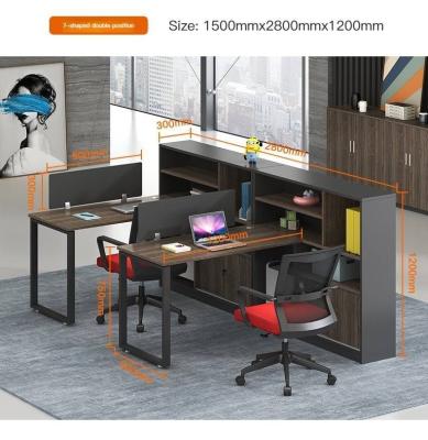 China Modern Simple Staff Bitten 2 Person Platform Office Staff Screen Office Furniture Desk And Chair Combination for sale