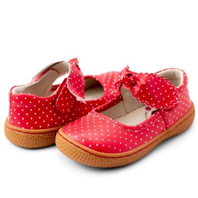 China Livie and Luca Knotty's Cute Polka Dot Girl's Shoes Retro Bow Shoes Adorable Unique Fashion Flexible Soft Leather Mary Jane for sale