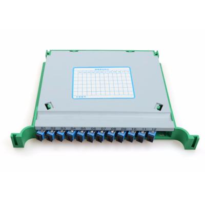 China Wholesale Communication Fiber Optic Spot Core Fiber Tray ABS Material SC/UPC Fiber Optic Splice Splice Tray 12 for sale