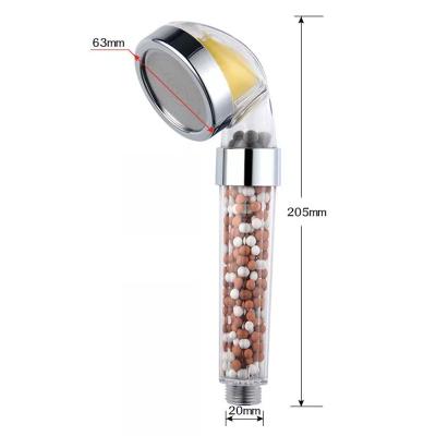 China Without Diverter high pressure Ionic Aroma Vitamin Shower Showerhead Filter clear Shower Head with Vitamine C for hard water for sale