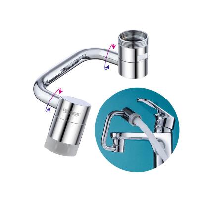 China Other Chromed Stainless Steel Anti-splash Faucet 1080 Degrees Rotating Faucet Extender Aerator with 2 Water Outlet Modes for Tap for sale