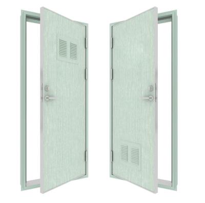 China Galvanized Steel Fire Rated Garage Entry Door And Frames B30 Class for sale