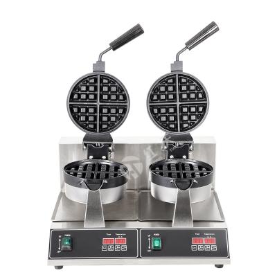 China Non Stick Outdoor Commercial Waffle Maker Electric Baking Stick Non Coating Double Side Heating for sale