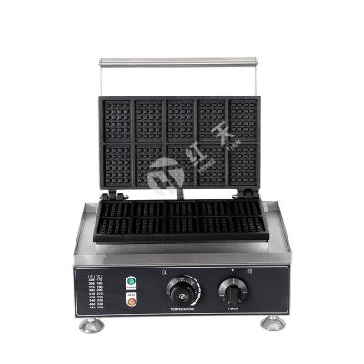 China Outdoor Commercial Waffle Machine Non Stick 10 Grid Square Waffle Machine Non Stick Cooking Breakfast Baking Machine for sale