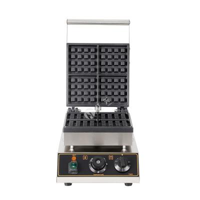 China Adjustable Thermostat Commercial Electric Waffle Making Machine Hot Sale 4pcs Belgian Waffle Machines for sale